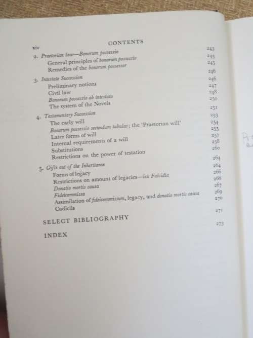 AN INTRODUCTION TO ROMAN LAW  by Barry Nicholas  (Clarendon Law Series)