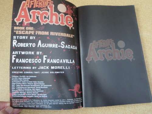 AFTERLIFE WITH ARCHIE by Roberto Aguirre-Sacasa & Francesco Francavilla