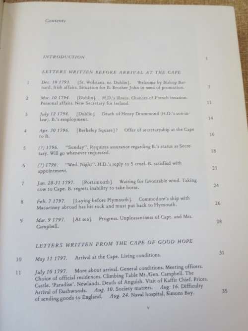 THE LETTERS OF LADY ANNE BARNARD WRITTEN TO HENRY DUNDAS  by Dr. A.M Lewin Robinson