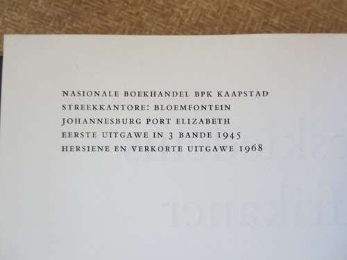 KULTUURGESKIEDENIS VAN DIE AFRIKANER  Redakteur: Prof.dr. P. de V. Pienaar