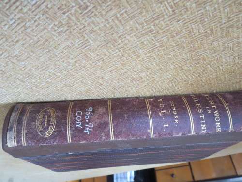 TENT WORK IN PALESTINE  by Claude Reignier Conder  Record of discovery and adventure VOL. 1