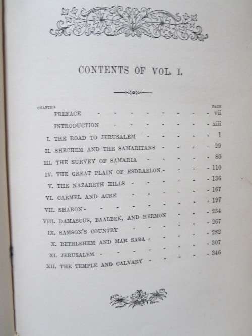 TENT WORK IN PALESTINE  by Claude Reignier Conder  Record of discovery and adventure VOL. 1