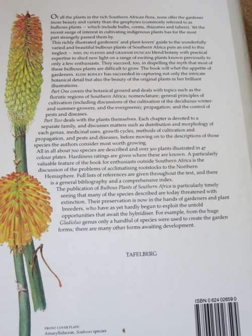 BULBOUS PLANTS OF SOUTHERN AFRICA  by Niel du Plessis & Graham Duncan  (In slipcase)