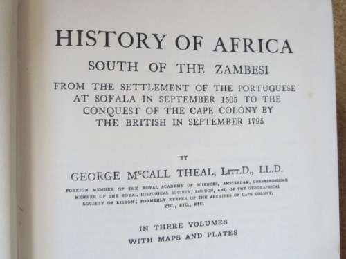 HISTORY OF SOUTH AFRICA  before 1795  by George McCall Theal  Volume 2