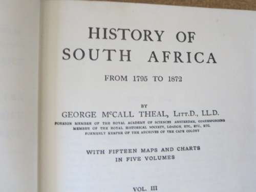 HISTORY OF SOUTH AFRICA  since 1795  by George McCall Theal  Volume 7