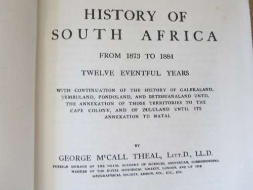 HISTORY OF SOUTH AFRICA 1873 to 1884  by George McCall Theal  Volume 10