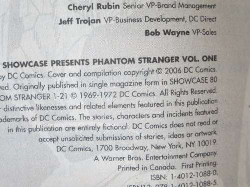 COMICS: DC SHOWCASE PRESENTS - THE PHANTOM STRANGER