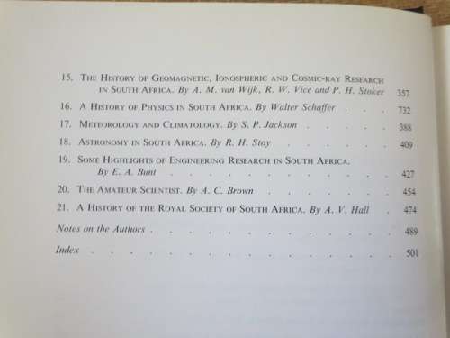 A HISTORY OF SCIENTIFIC ENDEAVOUR IN SOUTH AFRICA   Edited by A. C. Brown