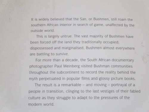 IN SEARCH OF THE SAN  by Paul Weinberg