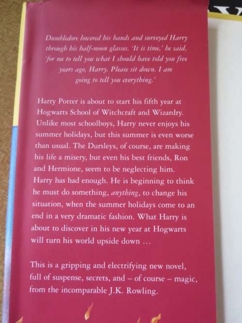 HARRY POTTER AND THE ORDER OF THE PHOENIX  by J. K. Rowling
