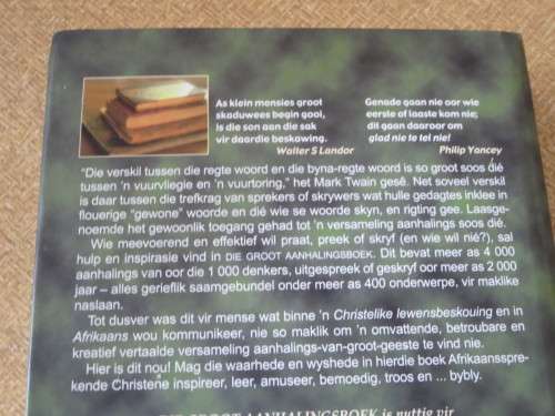 DIE GROOT AANHALINGSBOEK  Wyse woorde vir Christelike lewe