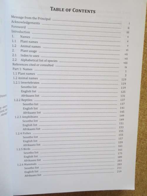SESOTHO Plant & Animal Names and Plants used by the Basotho  by Rodney Moffett  (SIGNED)