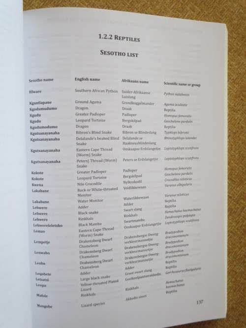 SESOTHO Plant & Animal Names and Plants used by the Basotho  by Rodney Moffett  (SIGNED)