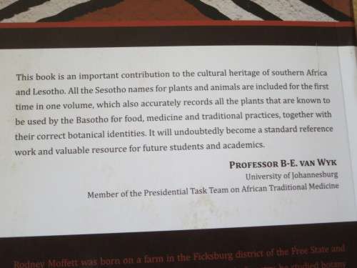 SESOTHO Plant & Animal Names and Plants used by the Basotho  by Rodney Moffett  (SIGNED)