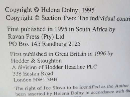 SLOVO  The Unfinished Autobiography
