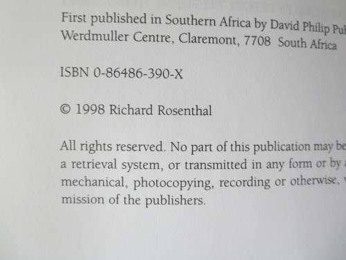 MISSION IMPROBABLE by Richard Rosenthal  A Piece of the South African Story