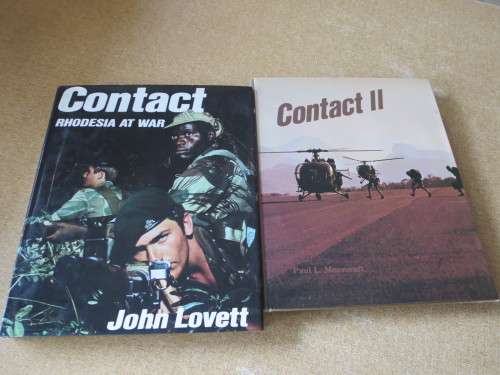 CONTACT Rhodesia at war  by John Lovett  &  CONTACT II  by Paul L. Moorcraft