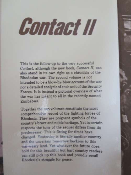 CONTACT Rhodesia at war  by John Lovett  &  CONTACT II  by Paul L. Moorcraft