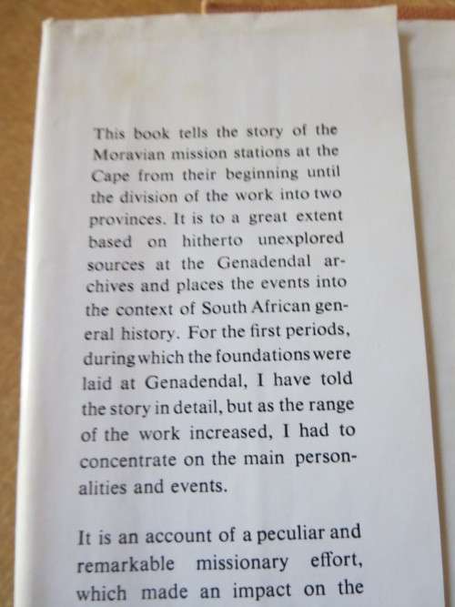 THE PEAR TREE BLOSSOMS The History of the Moravian Church in SA 1737-1869 by Bernhard Kruger