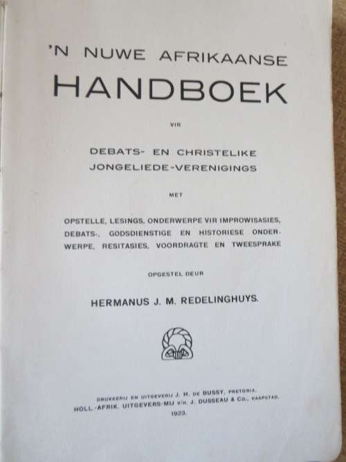 `N NUWE AFRIKAANSE HANDBOEK
