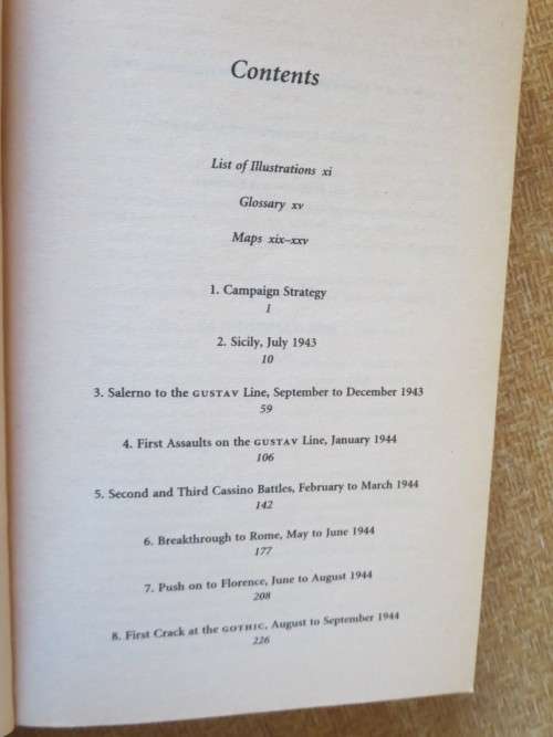 WAR IN ITALY 1943-1945  Vital Contribution to Victory in Europe  by Field Marshal Lord Carver