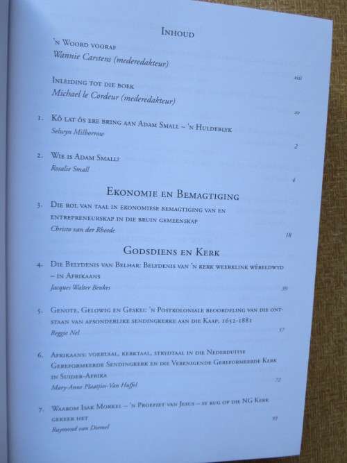 ONS KOM VAN VêR (Bydraes oor bruin Afrkaansprekendes) deur WAM Carstens & Michael le Cordeur