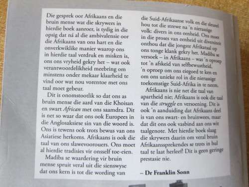ONS KOM VAN VêR (Bydraes oor bruin Afrkaansprekendes) deur WAM Carstens & Michael le Cordeur