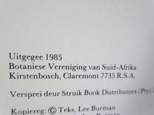 HOTTENTOTS-HOLLAND TOT HERMANUS Teks: Lee Burman &, Ann Bean Foto`s: Jose Burman