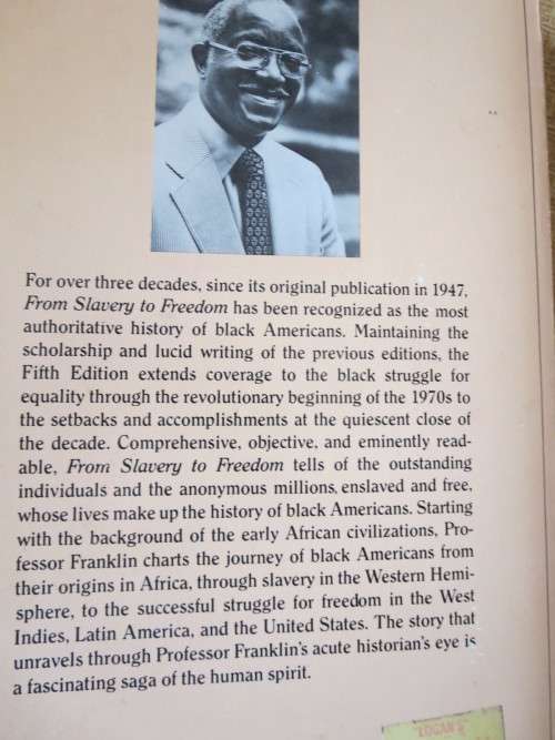 FROM SLAVERY TO FREEDOM: A HISTORY OF NEGRO AMERICANS  by John Hope Franklin