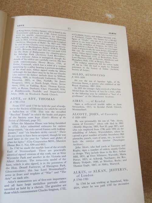 DICTIONARY OF BRITISH SCULPTORS  1660 - 1851  by Rupert Gunnis