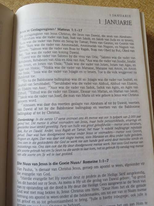 DIE EENJAARBYBEL: NUWE TESTAMENT Lees Volledige Nuwe Testament in 365 dae