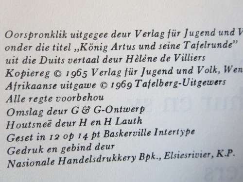 KONING ARTHUR EN SY DAPPER SWAARDVEGTERS  deur Fritz Habeck