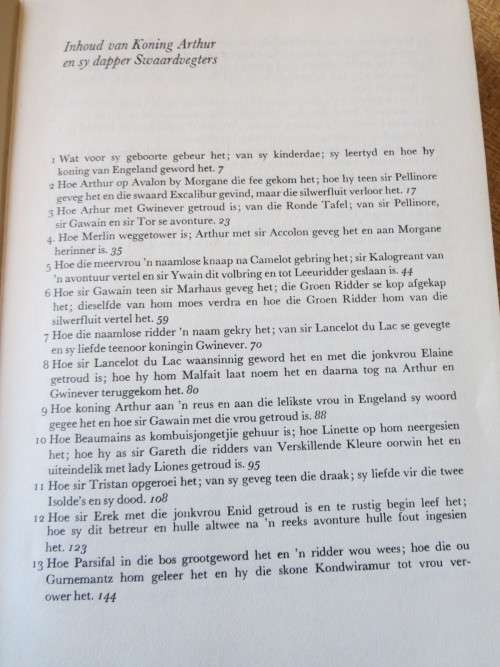 KONING ARTHUR EN SY DAPPER SWAARDVEGTERS  deur Fritz Habeck