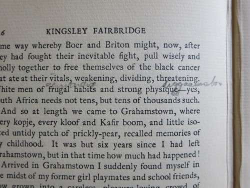 THE STORY OF KINGSLEY FAIRBRIDGE  by Himself  (RHODESIANA)