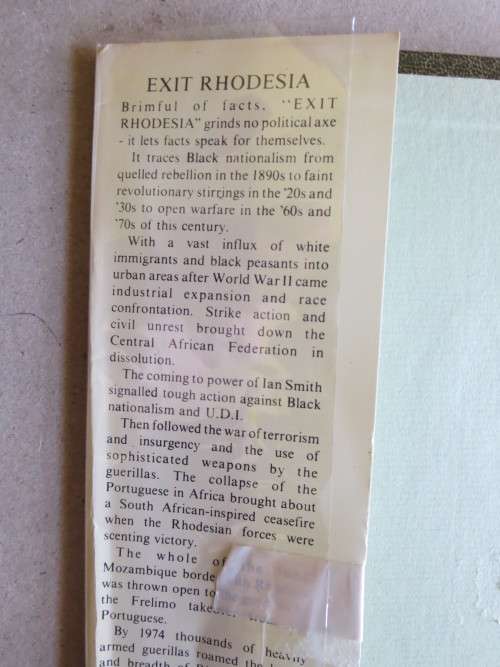 EXIT RHODESIA  Pat Scuffy  (From UDI to Marxism)