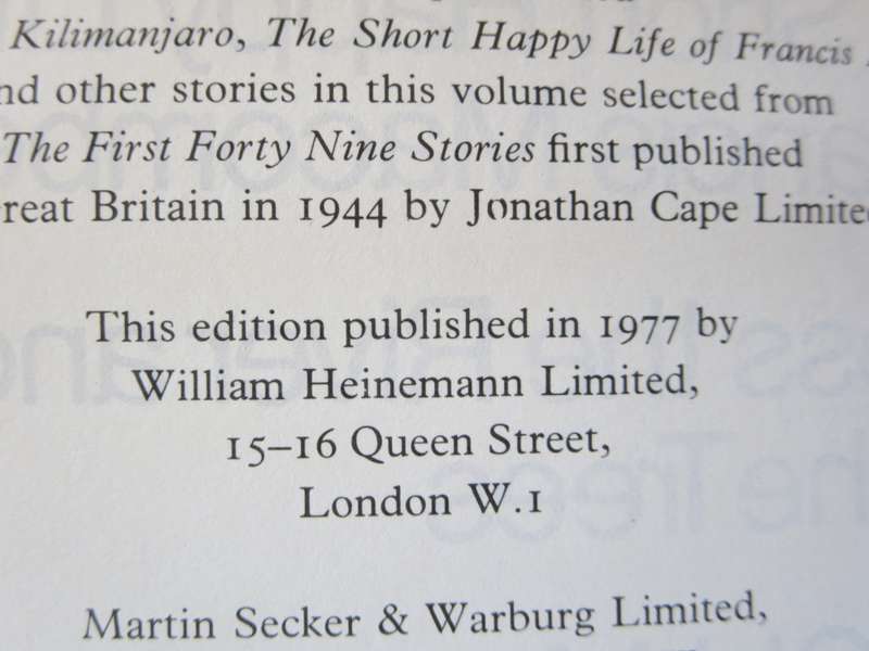 ERNST HEMINGWAY  Collected Stories - 6 Books in one  Complete & Unabridged