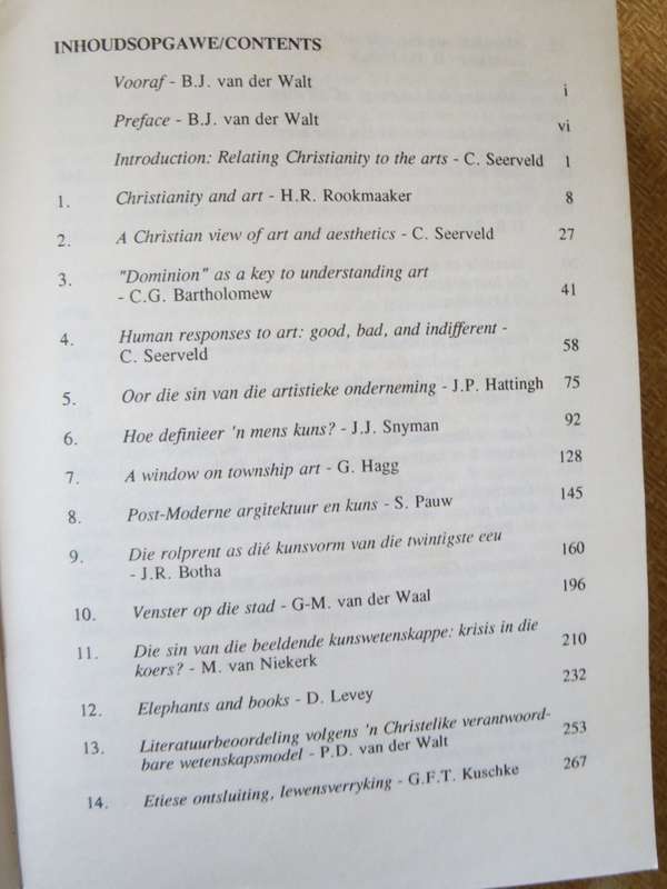 VENSTER OP DIE KUNSTE - Christelike Perspektiewe/A WINDOW ON THE ARTS - Christian Perspectives