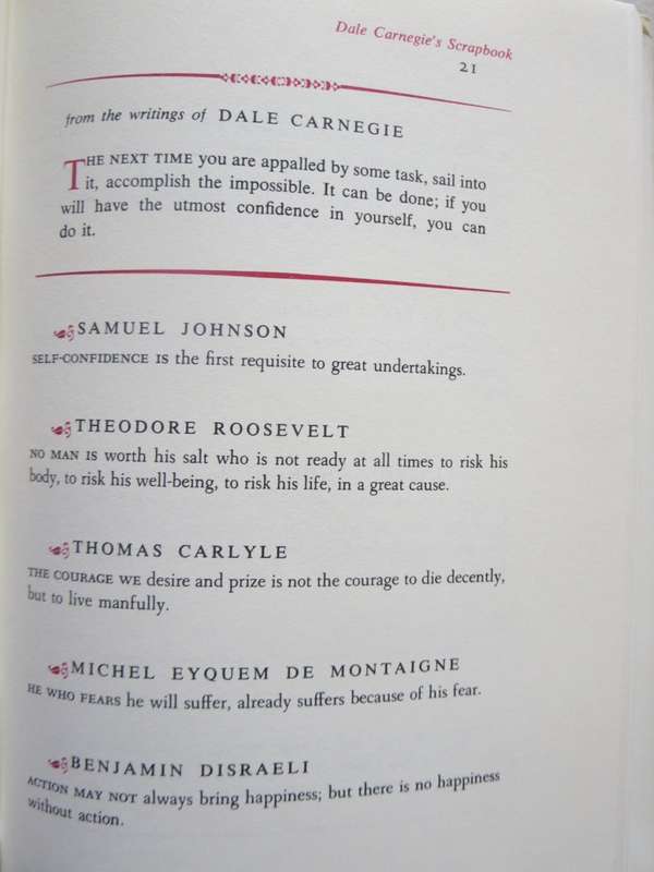 DALE CARNEGIE`S SCRAPBOOK A Treasury of the Wisdom of the Ages  by Dorothy Carnegie