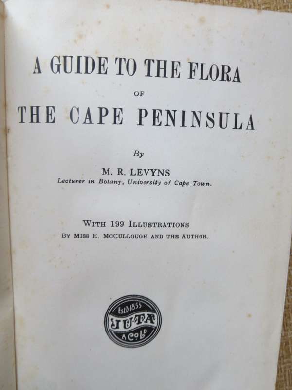 A GUIDE TO THE FLORA OF THE CAPE PENINSULA  by M. R. Heyns