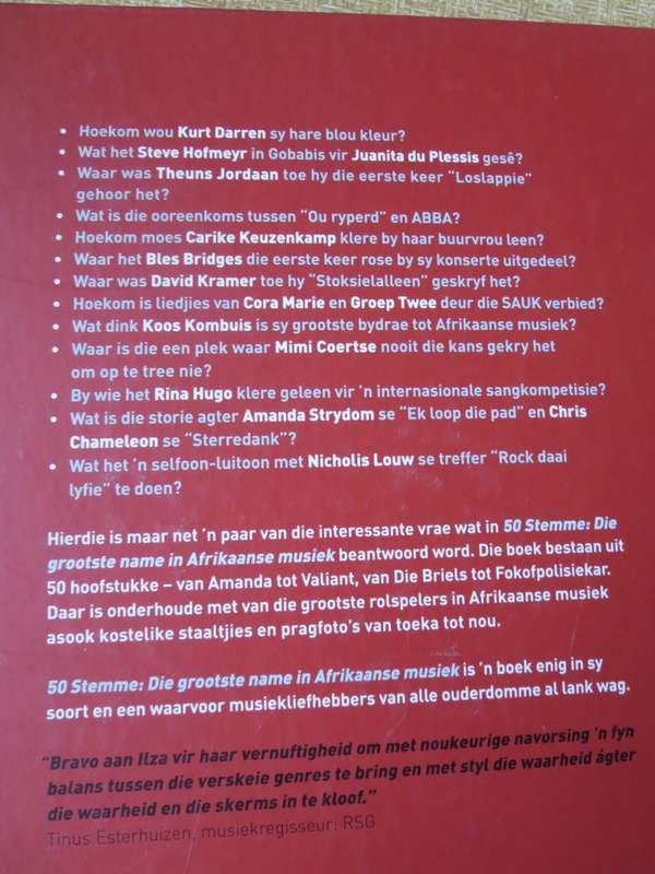 50 STEMME  Grootste name in Afrikaanse musiek  deur Ilza Roggeband