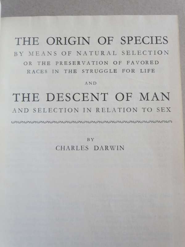 THE ORIGIN OF SPECIES AND THE DESCENT OF MAN  by CHARLES DARWIN