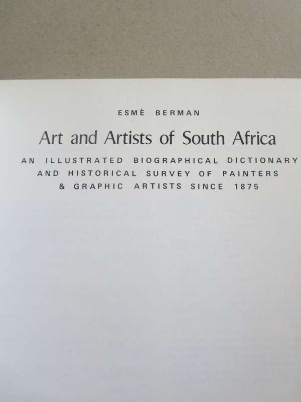 ART AND ARTISTS OF SOUTH AFRICA - Esmé Berman