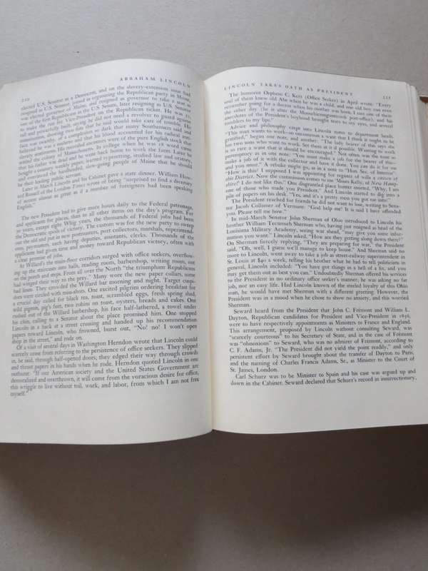 ABRAHAM LINCOLN `The Prairie Years and The War Years` by Carl Sandburg