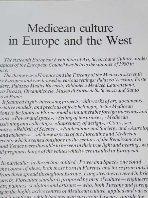 THE MEDICI IN FLORENCE. A Workshop of European Culture. Editor: Giorgio Taborelli