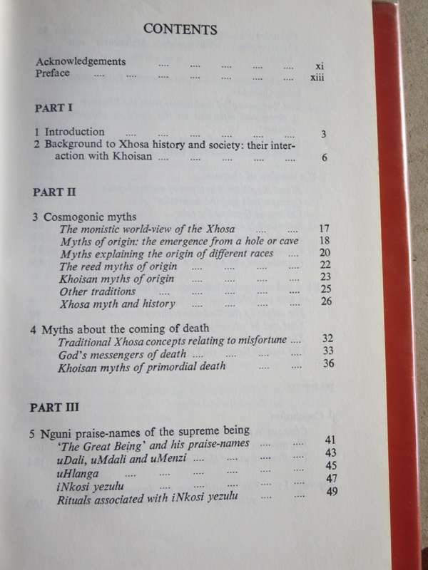 THE GOD OF THE XHOSA  by Janet Hodgson The origin and development of the Xhosa