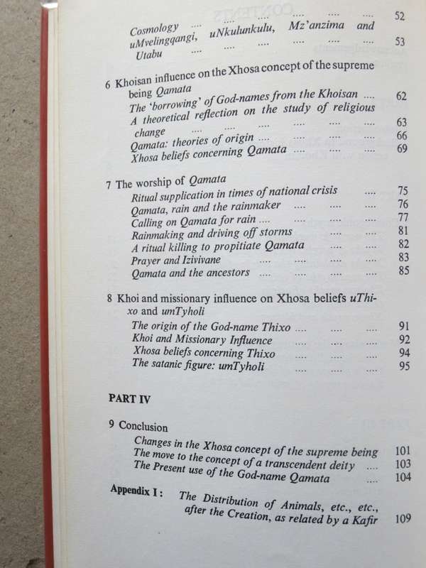 THE GOD OF THE XHOSA  by Janet Hodgson The origin and development of the Xhosa