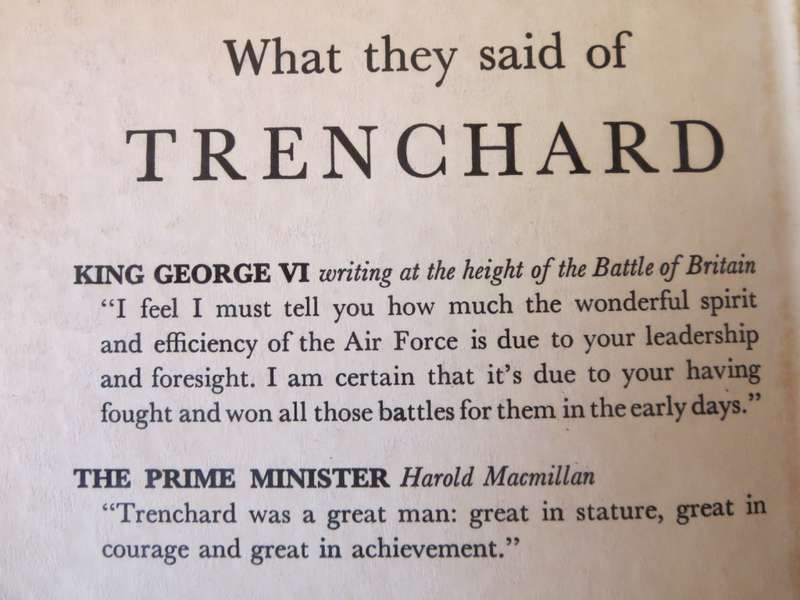 TRENCHARD Man of vision by Andrew Boyle (The man who created the Royal Air Force)