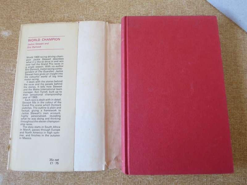 WORLD CHAMPION  by Jackie Stewart and Eric Dymock (Racing-driver, Grand Prix races)