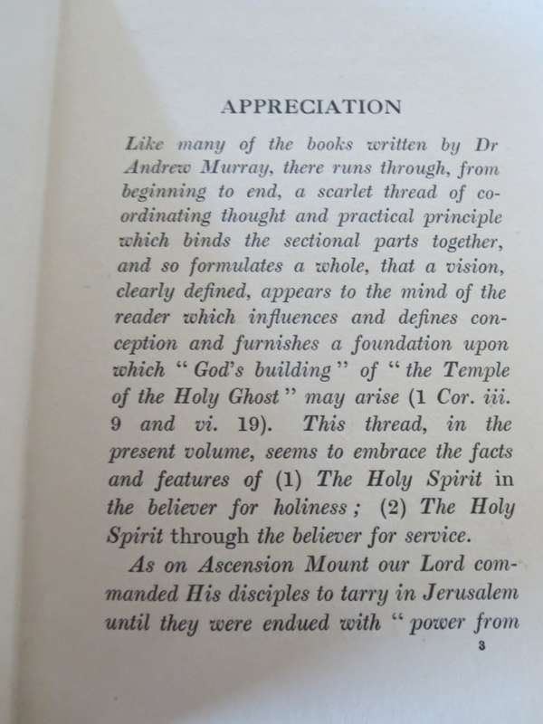 BACK TO PENTECOST. Andrew Murray. (P)
