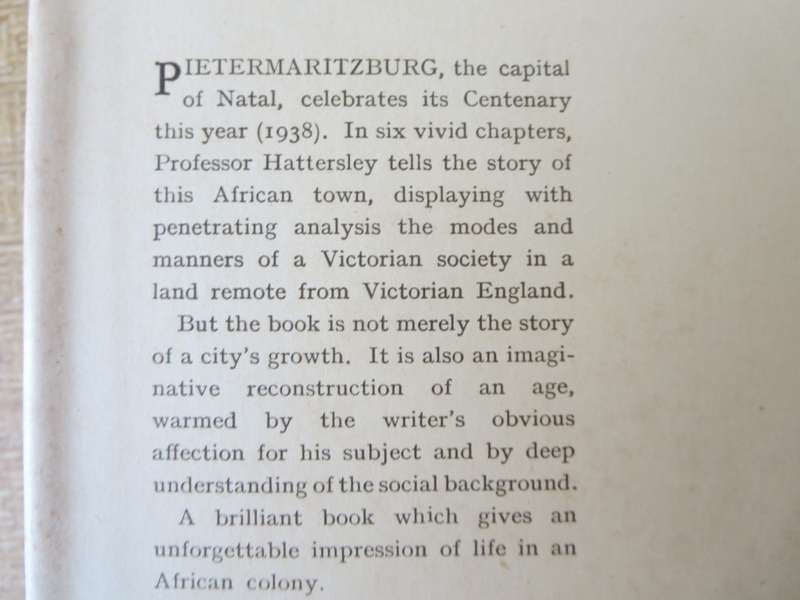 PIETERMARITZBURG PANORAMA  by Alan F. Hattersley (Published 1938)